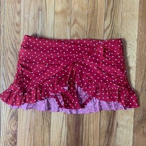 Jantzen Red Polka Dot Skirted Bikini Bottoms